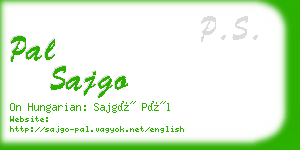 pal sajgo business card